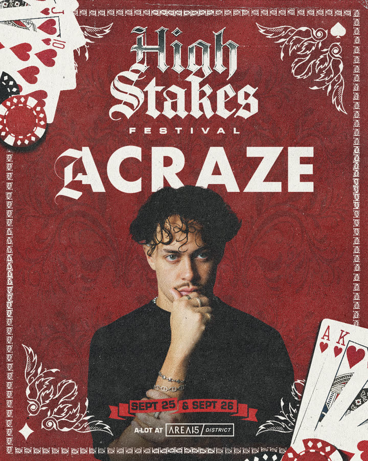 ACRAZE lineup poster for High Stakes Festival 2026