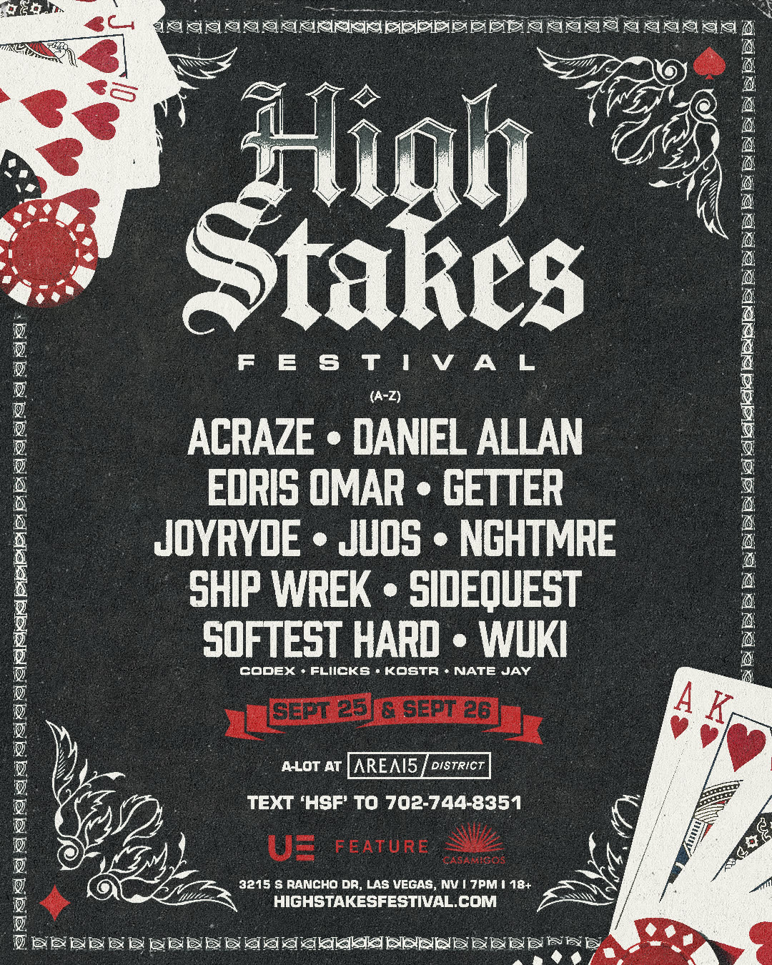 High Stakes Festival 2026 lineup poster